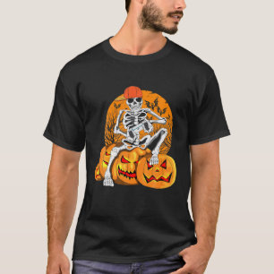 Camiseta Gangster Morto do Halloween Jogo Pumpskin Pum