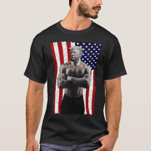 Camiseta Gângster Pro Donald Trump Tatuagem Republicano Ame