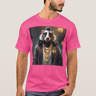 Camiseta Gangster Rap Skunk Dourado Chain Bling Cute