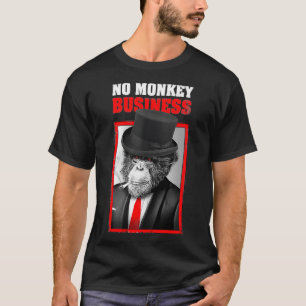 Camiseta Gangster Sem Monkey Business Money Engraçado