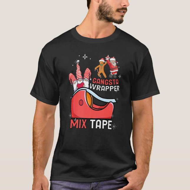 Camiseta Gangster Wrapper Mix Tape Feia de Natal (Frente)