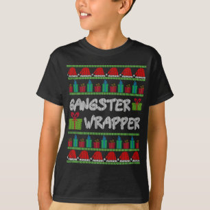 Camiseta Gangster Wrapper Ugly Christmas Sweater Engraçado