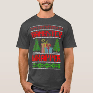 Camiseta Gangster Wrapper Ugly Christmas Sweater Engraçado