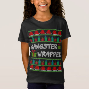 Camiseta Gangster Wrapper Ugly Christmas Sweater Engraçado