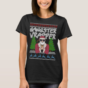 Camiseta Gangster Wrapper Ugly Christmas Sweater Engraçado