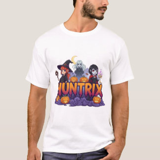 Camiseta Gangue de Garota Assustadora com Abóboras e Textos