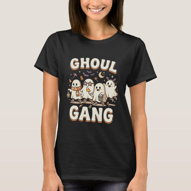 Camiseta Gangue de Gólens do Halloween (Frente)