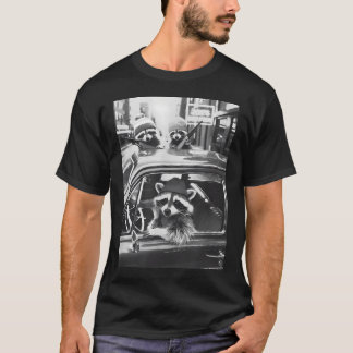 Camiseta Gangue de Guaxinim Engraçada Felino Legal Vintage