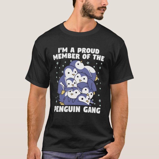 Camiseta Gangue de pinguim para fãs de animais (Frente)