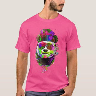Camiseta Gangues de Erva de Edm Colorida Colorida de Hip Co