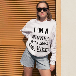 Camiseta Ganhador Cat Vibes Engraçado Coisa Moderna Persona