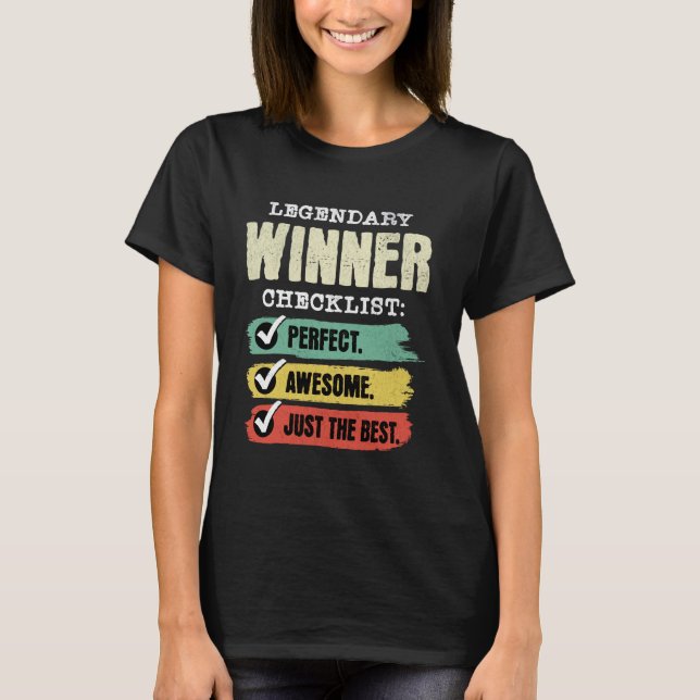 Camiseta Ganhador vencedor vencedor (Frente)