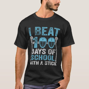 Camiseta Ganhei 100 Dias De Escola Com Um Pau Lacrosse Pl