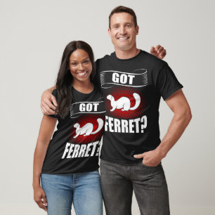Camiseta Ganhei Presente de Pet-Lovers de Animais Ferretos