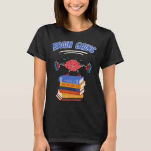 Camiseta Ganhos De Cérebro Lendo Livro De Professores Volta