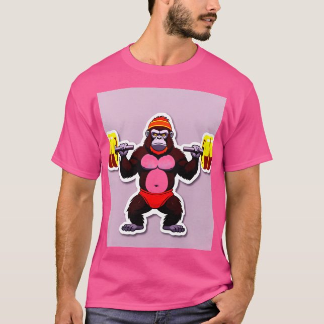 Camiseta Ganhos de gorila - Modo de besta ativado (Frente)