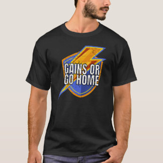 Camiseta Ganhos Ou Ir Para Casa Levantando Pesos Teus Homen