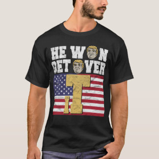 Camiseta Ganhou obtem sobre ele