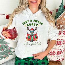 Camiseta Ganso Alegre e um Bom Livro Natal Divertido