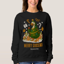 Camiseta Ganso Árvore Natal | Feriado Engraçado