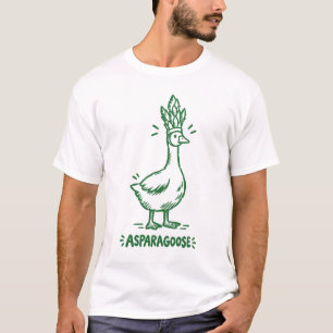 Camiseta Ganso AsparagOOSE com Chapéu de Aspargo