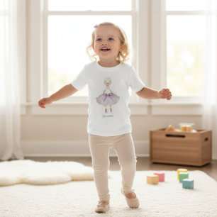 Camiseta Ganso Bailarina Lindo Tutu Lavanda Infantil
