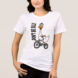 Camiseta Ganso bobo andando de bicicleta - Animação Engraça