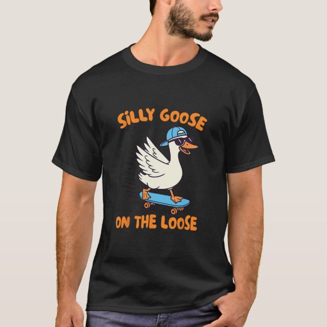 Camiseta Ganso Bobo Solto Amante De Skate Bobalhão (Frente)