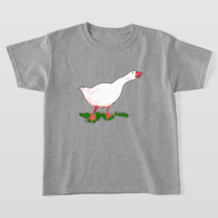 Camiseta ganso branco de fazenda