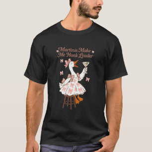 Camiseta Ganso da Varanda Bebendo Coquetéis Me Faz Buzinar