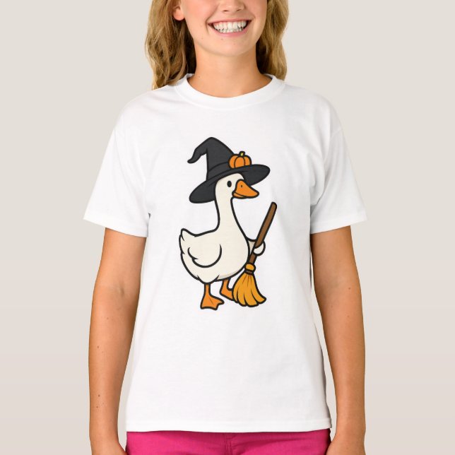 Camiseta Ganso de Halloween bonito (Frente)