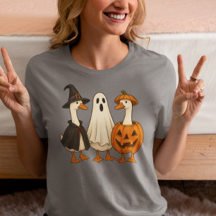 Camiseta Ganso de Halloween Bruxa Silvestre Assustadora 