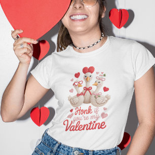 Camiseta Ganso de São Valentim Buzina Bobo Se Você É Meu Am
