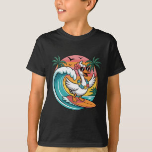 Camiseta Ganso de Surf Retro Havaiano Vibrações de Verão Pr