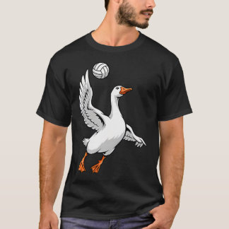 Camiseta Ganso de Volei Animal Engraçado Spiker