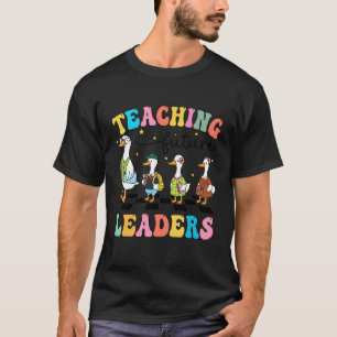 Camiseta Ganso de Volta às Aulas Ensinando Futuros Líderes 