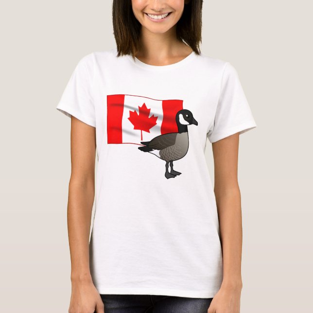 Camiseta Ganso e bandeira canadense (Frente)