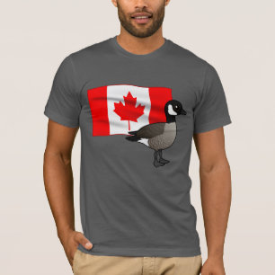 Camiseta Ganso e bandeira canadense