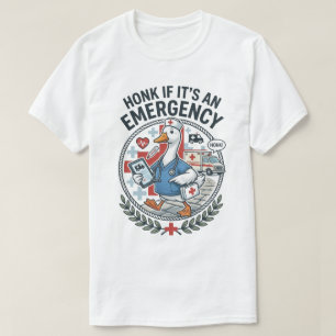 Camiseta Ganso Enfermeiro Engraçado Buzine Se for uma Emerg