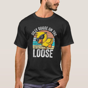 Camiseta Ganso Engraçado bobo Na Perca Para Crianças Menina