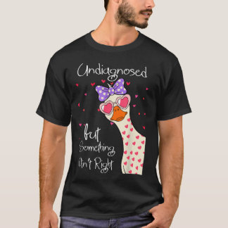 Camiseta Ganso Engraçado Gansos Saúde Mental Não Diagnostic