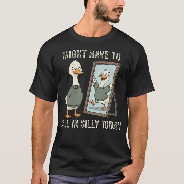 Camiseta Ganso Engraçado Pode Precisar Ligar Para Bobagem (Frente)