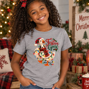 Camiseta Ganso Festivo de Natal