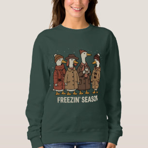 Camiseta Ganso Fofo Estação Congelante Inverno Aconchegante