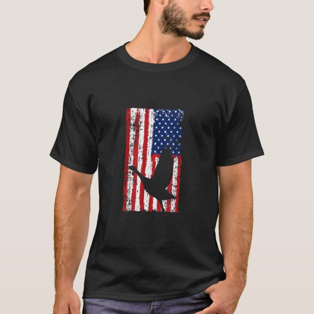 Camiseta Ganso Hunt Para Caçadores Americanos (Frente)