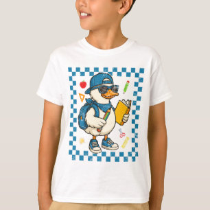 Camiseta Ganso Legal De Volta à Escola Feliz Primeiro Dia d