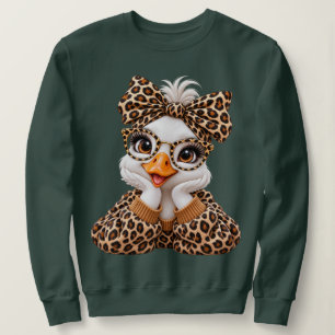 Camiseta Ganso Leopard Coquette Preppy Outono