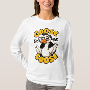 Camiseta Ganso me fez perder" - Ganso engraçado com óculos