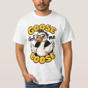 Camiseta Ganso me fez perder" - Ganso engraçado com óculos