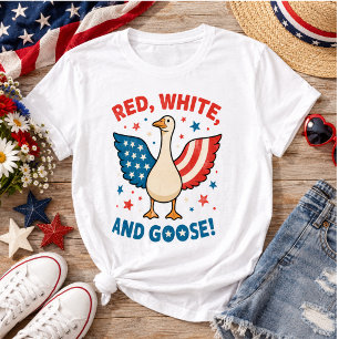 Camiseta Ganso Patriótico Coquette EUA 4 de Julho
